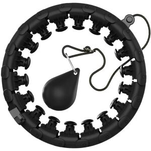 Hula hoop cu greutate si functie de masaj, negru 126124490 - Produse antrenament acasă