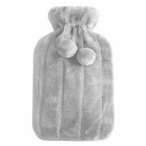 Plüss gumi melegvizes palack 2L Szürke