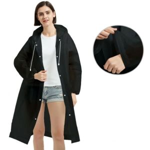 Дъждобран с джоб, черен 126124542 - Мъжко облекло