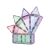 Joc magnetic de construit Pastel 45 piese, Cleverclixx 126125018