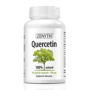 Zenyth Quercetin 500mg 90 kapsułek wegetariańskich suplement diety butelka - Uroda i zdrowie