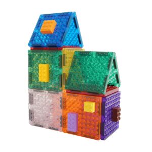 Cleverclixx Cărămizi Magnetice construirea unei case - Joc de construcție magnetic