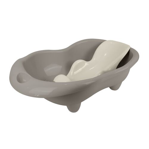 Cadă pentru bebeluși Hippo cu suport anatomic - Gri