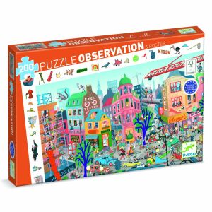 Puzzle observatie Orasul, Djeco 126125724 - Puzzle 3D & Puzzle cu burete