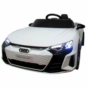 Biały elektryczny samochód dla dzieci Audi E-TRON R-Sport, z pilotem, bateria 12V, prędkość 3-5 km/h - R-Sport Pojazd elektryczny