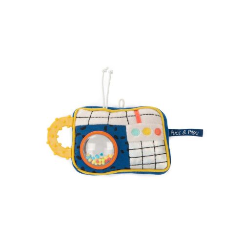 Moulin Roty радио играчка за бебета, цветна и текстурирана играчка за сензорно развитие