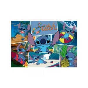 Puzzle Clementoni Disney Lilo & Stitch de 300 de piese, cu Stitch în diverse activități de vară. - Clementoni Puzzle