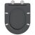 vidaXL Antracit Duroplast WC ülőke, felülnézet