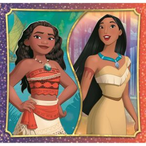 Prințese Disney Moana și Pocahontas puzzle 3x48 piese Clementoni - Clementoni Puzzle