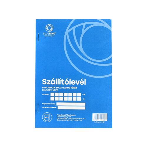 Szállítólevél a5, 50x3lapos b.10-70/a/v bluering® 175636188 - Üzleti nyomtatvány