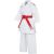 Hayashi Jingu Karate Gi, fehér karate ruha piros hímzéssel, 155 cm-es méret, oldalnézet