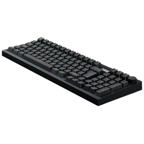 Tastatură mecanică AVAX GM03 98% Gasket RGB, switch Outemu roșu, vedere unghiulară