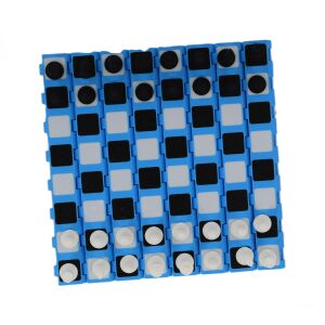 Joc de sah Sani, Tube, 196 X 192 mm, Albastru, Negru, Alb 126133999 - Domino, șah