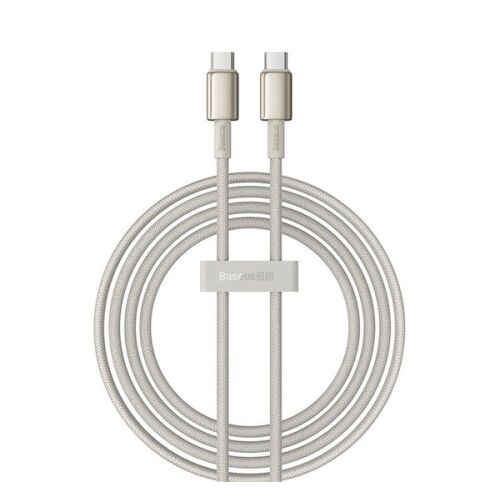 BASEUS TUNGSTEN GOLD adatkábel Type-C - Type-C, törésgátló, ARANY 126135800