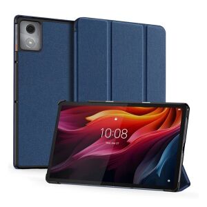 Husă Lenovo Tab K11 Plus DUX DUCIS DOMO cu suport, bleumarin, aspect din piele, flip activ, model textil - Dux Ducis Huse tablete