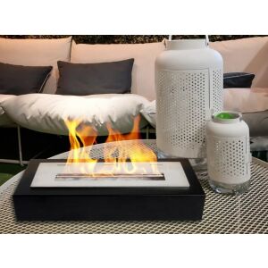 Șemineu cu bioetanol cu felinare decorative și flacără arzând - Bysil Seminee bio