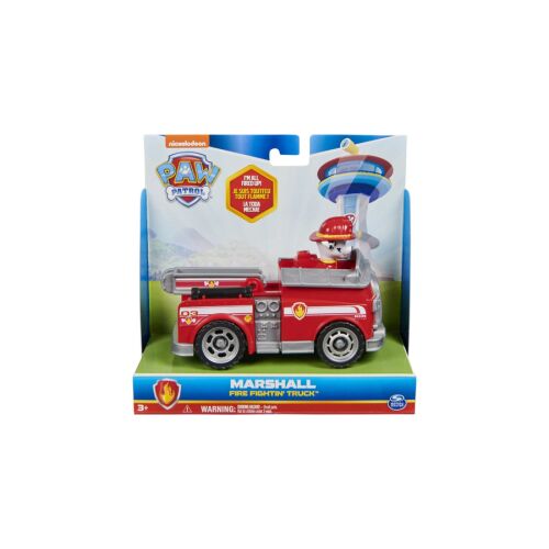 Paw Patrol Marshall Tűzoltóautó játék, piros tűzoltóautó Marshall figurával benne, 3 éves kortól