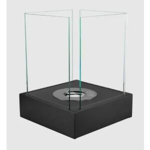 Sunset Garden Mini schwarzer Bioethanol-Kamin mit gehärtetem Glas, freistehend - Bio-Kamine