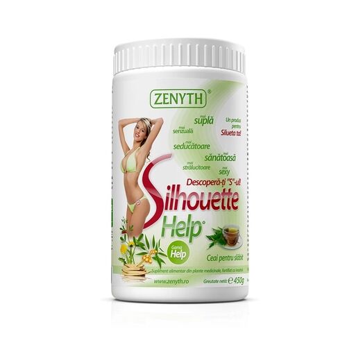 Zenyth Silhouette Help чай за отслабване, буркан от 450g, предна гледка
