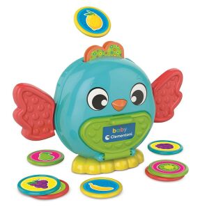 Clementoni Baby Birdy Bank Montessori Spielzeug, farbenfrohes Vogelspielzeug mit fruchtigen Spielsteinen für Kleinkinder, Entwicklungsspielzeug für die Feinmotorik - Clementoni Entwicklungsspiele für Babys