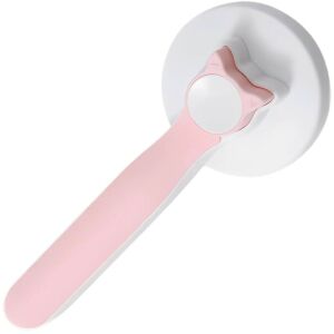 S DEPOT® kutya- és macskaápoló kefe gyors öntisztító és masszázsgombbal, rózsaszín