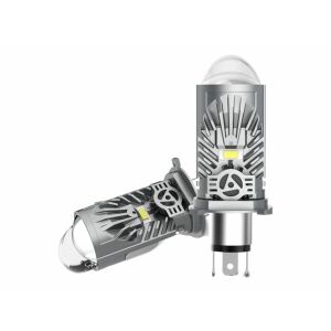 AutoREY® PRO H4 LED fényszóró izzók, két izzó, ezüst és fehér színben, közeli kép - Autó izzó