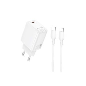 RÝCHLONABÍJAČKA BOROFÓN BN26 FUENTE (TYP-C) PD 20W S KÁBLOM TYPU C/TYP-C BIELA 126177351 - Borofone