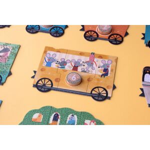 My Little Train 2m Puzzle od Londji, wagon z 6 myszami pasażerami - Puzzle Baba