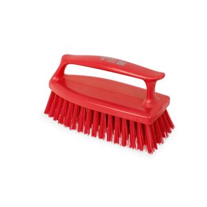 Igeax piros tisztító kefe fogantyúval, közepes sörtékkel - Igeax