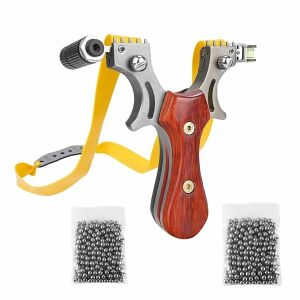 Slingshot szett csúzlival, Sling Queen, fém, 11,5 cm, csúzlival, fa nyéllel, barna és 200 db 10 mm-es golyó 126178534 - Csúzli