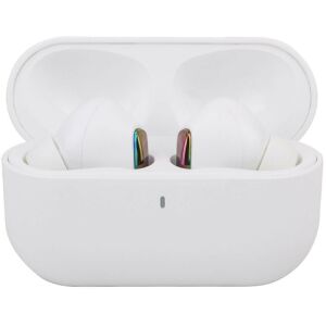 Sencor SEP Sheen White TWS ANC vezeték nélküli fülhallgató, töltőtok, nyitva, mindkét fülhallgatóval benne - Sencor