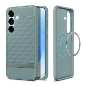 SPIGEN PARALLAX szilikon telefonvédő (ütésállóság, légpárnás keret, MagSafe, 3D rombusz) ZSÁLYAZÖLD Samsung Galaxy S25 (SM-S931) 126181807 - Spigen