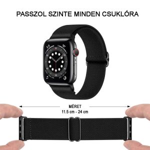 Apple Watch Szövet Óraszíj - Szürke - 44/45/49 mm
