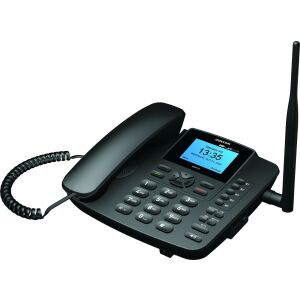MaxCom Comfort MM41D Schwarzes Tischtelefon mit Anrufer-ID - Maxcom