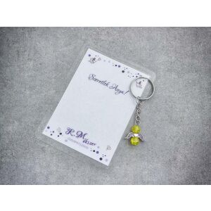 Szeretlek Anya sárga angyal medálos kulcstartó 126185436 - Ajándék kulcstartó