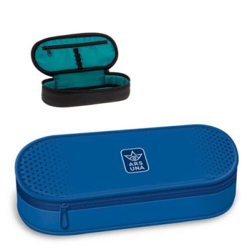 Ars Una kobaltkék ovális tolltartó gumipántokkal