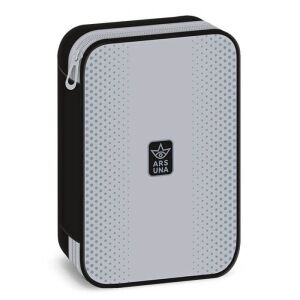 Ars Una Ash fekete és szürke tolltartó, többszintes, üres - Ars Una