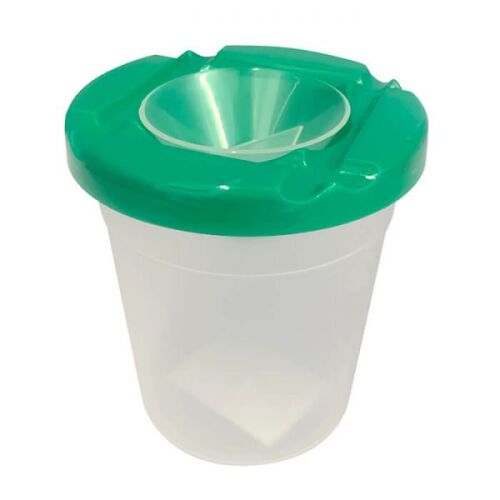 Ars Una zöld ecsettisztító pohár tetővel, ecsettisztító