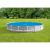 Intex Frame Pool mit installierter Solarabdeckung im Garten