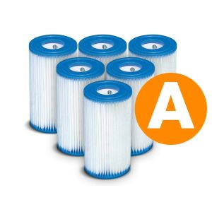 Cartuș filtrant Intex Tip A, pachet de 6, pentru pompe de piscină - Intex