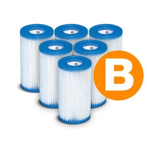 Cartuș filtru Intex Tip B, pachet de 6, pentru pompe de piscină - Intex