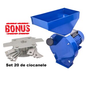 Moara electrica pentru cereale, DDT, 3.5 kW, 3000 rpm, 200 kg/h, 2 kituri de ciocanele incluse 126201275 - DDT