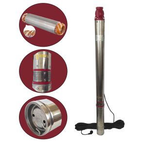 DDT-PROFESSIONAL 4QJD2-24 Tauchpumpe Merkmale: Kupferwicklung, Edelstahlgehäuse - Unterwasser-Pumpen