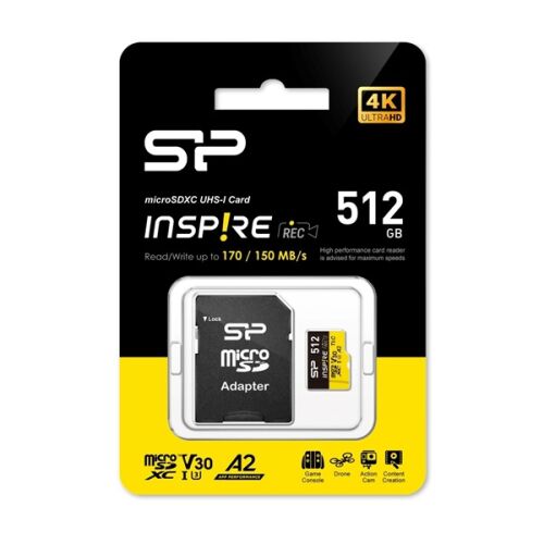 Silicon Power 512GB MicroSDXC UHS-I U3 memorijska kartica u maloprodajnom pakiranju