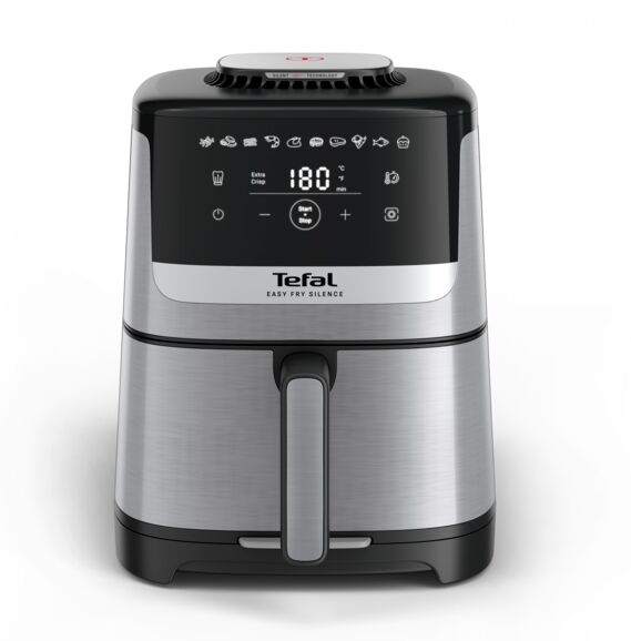Tefal EY552DE0 Easy Fry Silence Airfryer 5l - Fekete, Ezüst