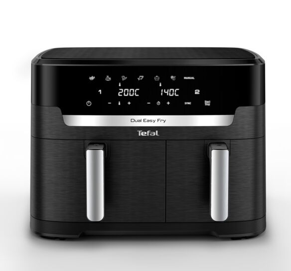 Tefal Dual XXL Easy Fry Forrólevegős sütő 11l, Fekete