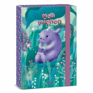 Ars Una Mon Mignon A4-es füzetbox aranyos szörnyecske mintával - Füzetbox