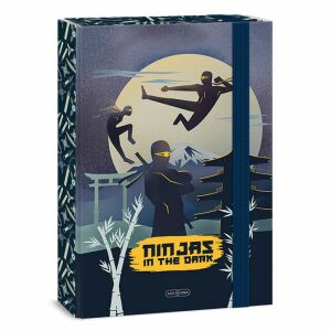 Ars Una Ninjas in the Dark A4 füzetbox fiúknak, ninja témájú iskolai felszerelés - Füzetbox