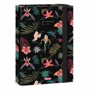 Ars Una TAHITI virágos A4 füzetbox lányoknak, trópusi mintával - Füzetbox