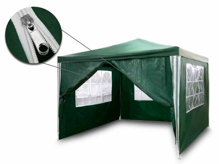 Pepita kerti Pavilon 4 oldalfallal 3x3m - zöld